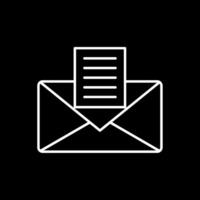 Letters Line Inverted Icon vector