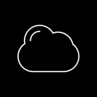 Cloud Line Inverted Icon vector