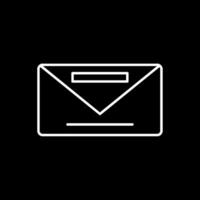 Envelope Line Inverted Icon vector