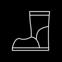 Boot Line Inverted Icon vector