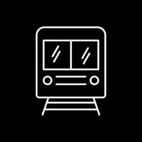 icono de línea de tren invertida vector