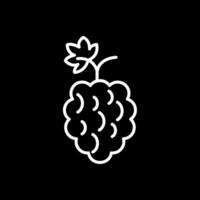 Raspberries Line Inverted Icon vector