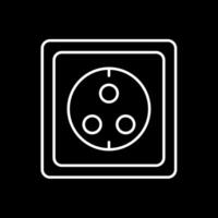 Wall Socket Line Inverted Icon vector