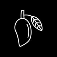 Mango Line Inverted Icon vector