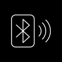 icono de línea invertida de bluetooth vector