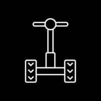 segway línea invertido icono vector