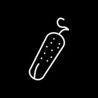 Pickle Line Inverted Icon vector