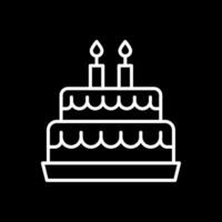 Cake Line Inverted Icon vector