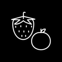 Fruta línea invertido icono vector