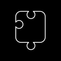Jigsaw Line Inverted Icon vector