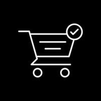 Checkout Line Inverted Icon vector