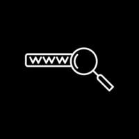 Keyword Search Line Inverted Icon vector