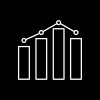 Graph Line Inverted Icon vector