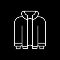 Jacket Line Inverted Icon vector