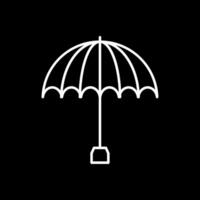 Umbrella Line Inverted Icon vector