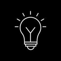 Light Bulb Line Inverted Icon vector
