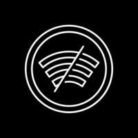 Disconnected Line Inverted Icon vector