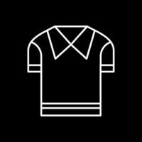 Casual Shirt Line Inverted Icon vector