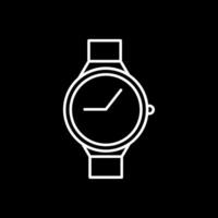 Casual Watch Line Inverted Icon vector