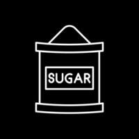 Sugar Bag Line Inverted Icon vector