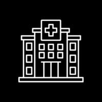 Hospital Line Inverted Icon vector
