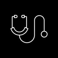 Stethoscope Line Inverted Icon vector