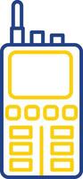 Walkie Talkie Line Two Color Icon vector