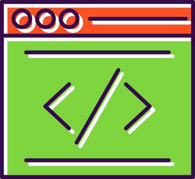 Coding Filled Icon vector