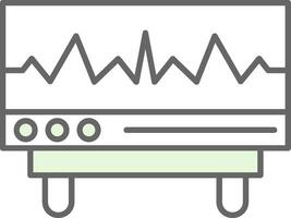 Cardiogram Fillay Icon vector