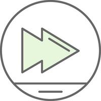 Skip Fillay Icon vector