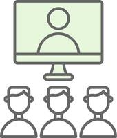 Virtual Class Fillay Icon vector