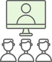 Virtual Class Fillay Icon vector