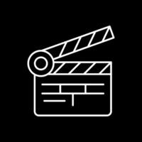 Clapper Board Line Inverted Icon vector