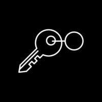 Key Line Inverted Icon vector