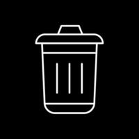 Dustbin Line Inverted Icon vector