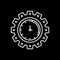 icono invertido de la línea de gestión del tiempo vector