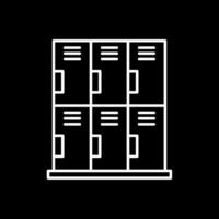 Locker Line Inverted Icon vector