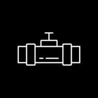 Pipe Line Inverted Icon vector