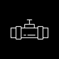 Pipe Line Inverted Icon vector