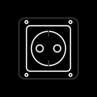 Socket Line Inverted Icon vector
