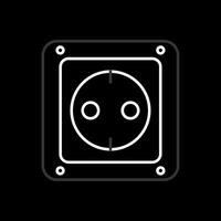 Socket Line Inverted Icon vector