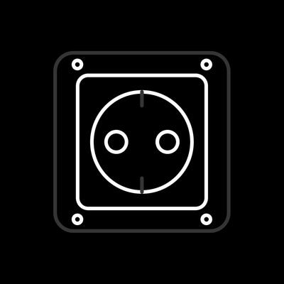 Socket Line Inverted Icon
