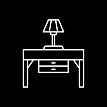Console Table Line Inverted Icon vector