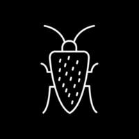 Cockroach Line Inverted Icon vector