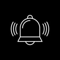 Bell Line Inverted Icon vector