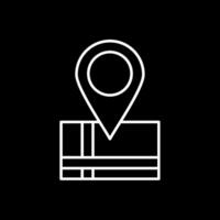 Map Location Line Inverted Icon vector