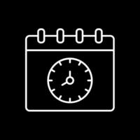 Time And Date Line Inverted Icon vector