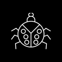 icono de línea de escarabajo invertida vector