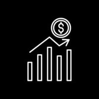 Stock Market Line Inverted Icon vector