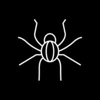 icono de línea de araña invertida vector